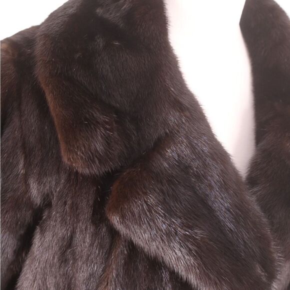 Mink fur coat by Pierre Cardin designer vintage 1970s Sz M rare - Picture 3 of 9